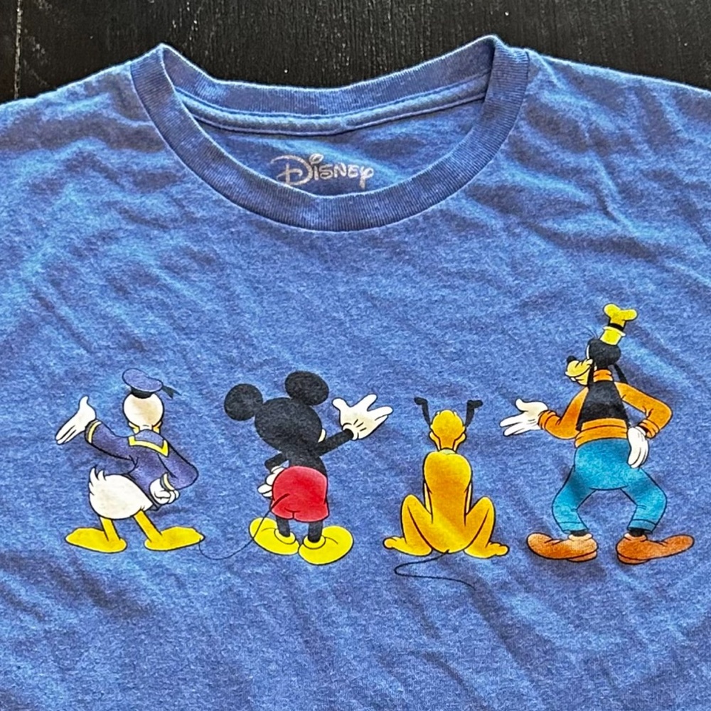Disney XL Oversized Blue Shirt Butts Club Disney Funny Night Out Silly Meme